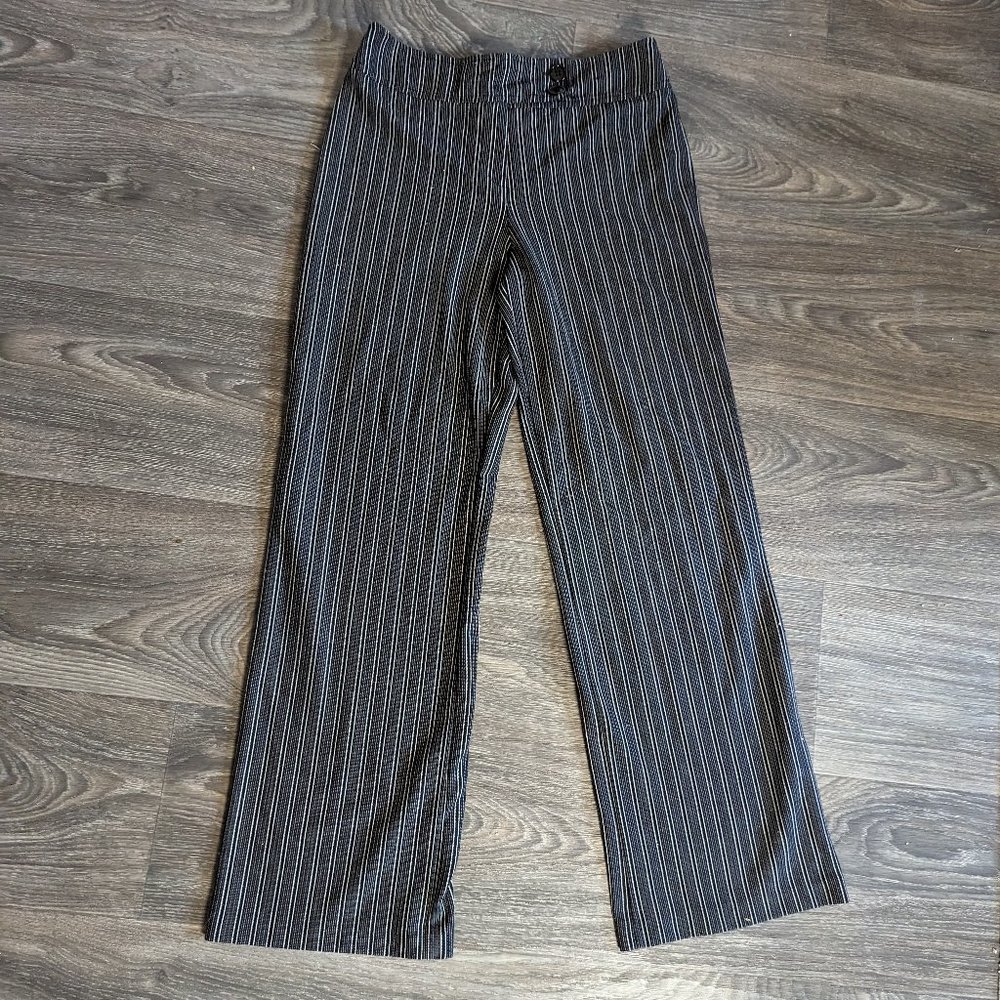 New York & Company Stretch XS Petite Striped Bootcut Slacks